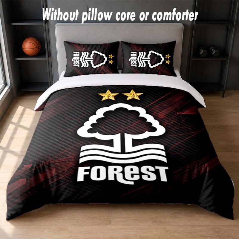 Nottingham Forest Design Set Lenzuola Letto 1 Copripiumino + 2 Federe Morbido Traspirante Biancheria da Letto per la Casa