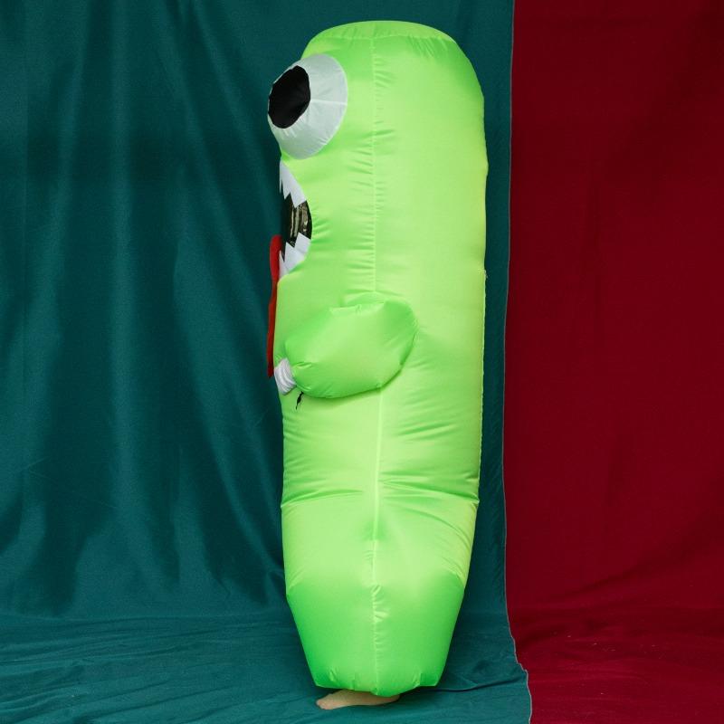 Jardim de banban traje cosplay halloween carnaval mascote inflável azul verde monstro