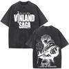 Gewaschenes Anime Vinland Saga Manga Thorfinn Karlsefni T-Shirt Sommer Mode Lässig Rundhals T-Shirts