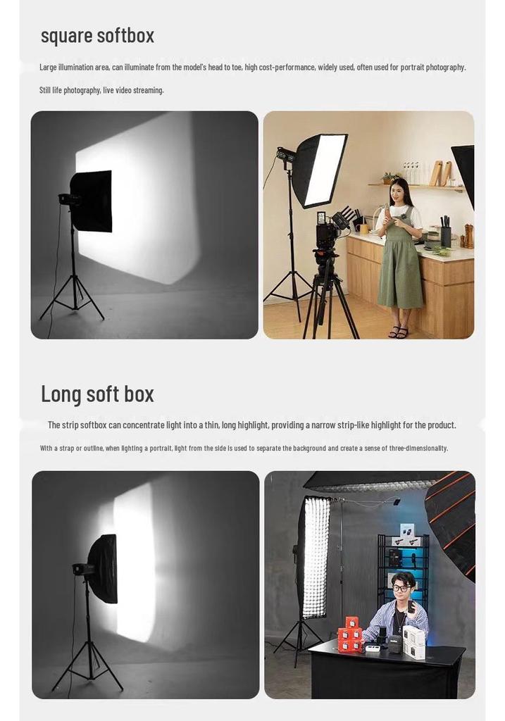 Bayonet E27 Softbox Fill Light for Photography Studios