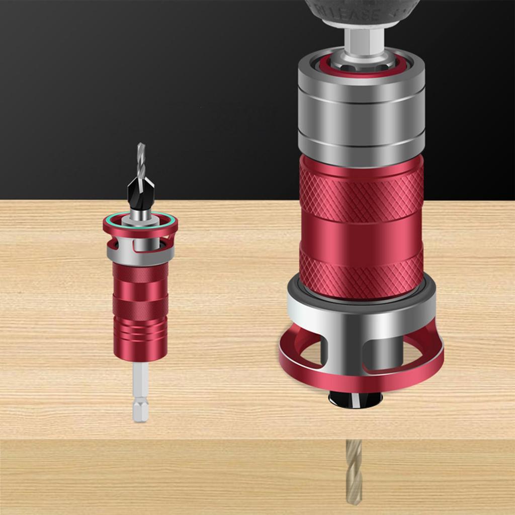 Counter Sink Drill Bit For Wood 7 Pieces Adjustable Depth Stop Woodworking Tools Quick Change Drilling Tool Kit For Wood MDF