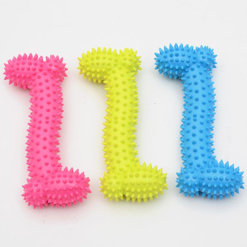 2026 Hots Tpr Rubber Dog Cat Bone Shape Toys Molar Cleaning Teeth Durable Dog Chew Toy