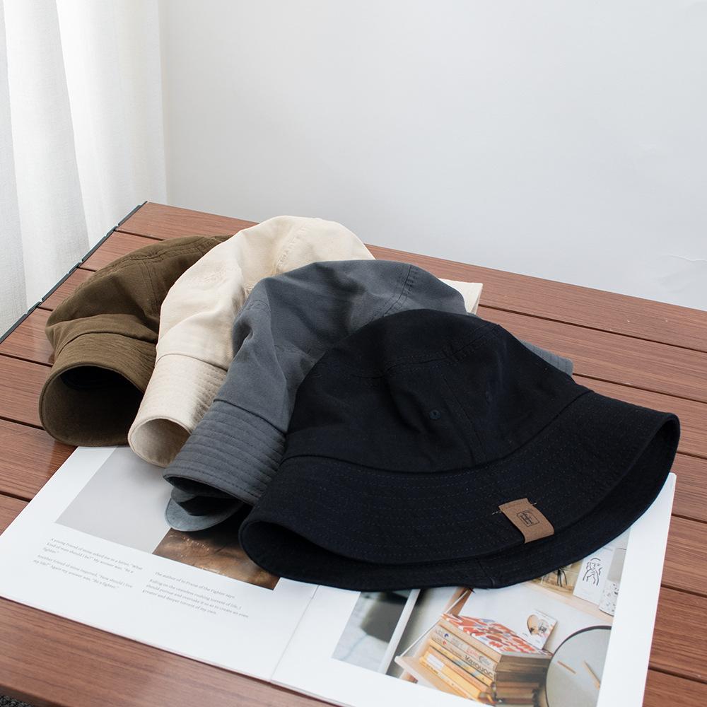 Casual versatile short-brimmed bucket hat women's outdoor street senior sense summer sunshade basin hat men's mountaineering hat