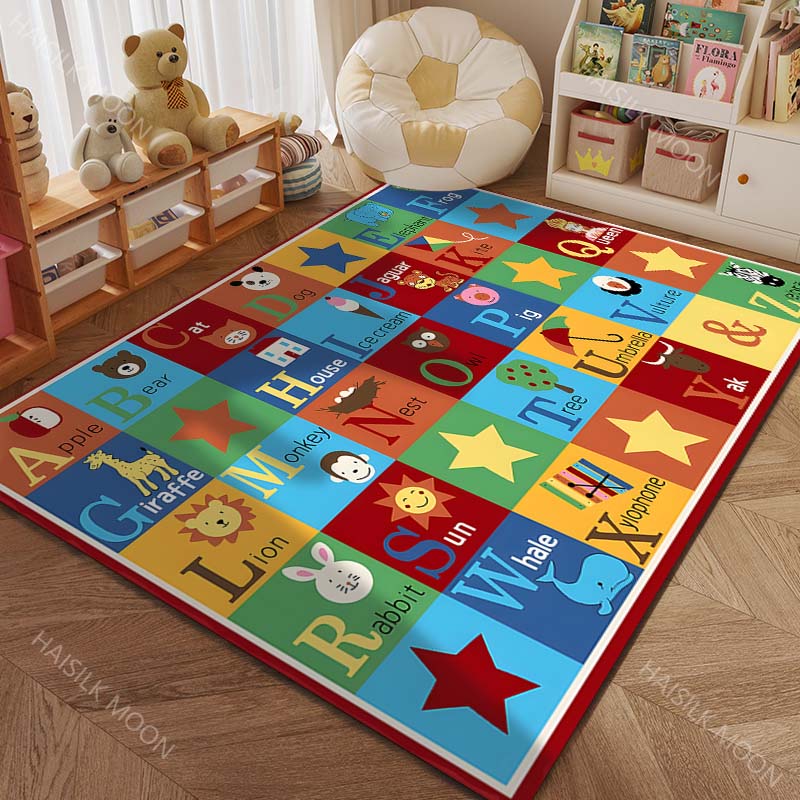 Early Childhood Education: ABC Letters Numbers Carpets for Living Rooms Bedrooms Doormat Decor Kids Play Home Area Rug Gifts