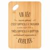 Cutting Board - PLANETEE - A Téo Also Great - Bamboo - 30 X 20 X 1 Cm - Hanging Hole 24 Mm