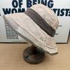 High-end Embroidery Sunscreen Bucket Hat Women's Summer Mesh Breathable Sun Hat Showing Face Small UV Protection Fashion Hat