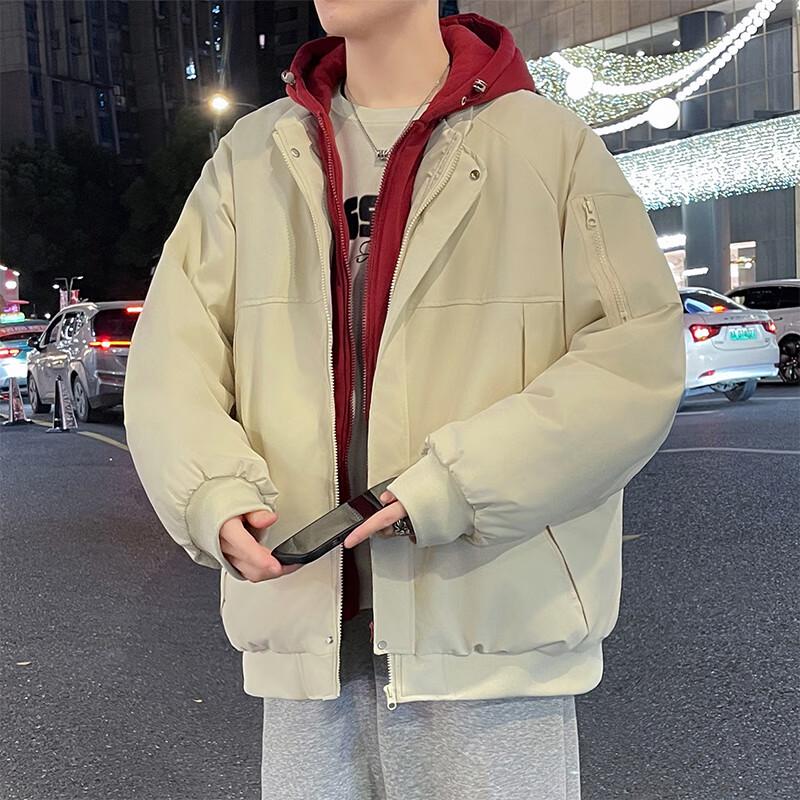 VUUG Herren Winter 2025 Gefälschte Zweiteilige Kapuzenjacke mit Polsterung