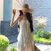 Hepburn style woven big brim straw hat women's summer seaside vacation beach sunshade sun protection versatile sun hat