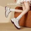 Augustine platform dad shoes women's spring 2025 new white lightweight casual shoes show feet small sports shoes