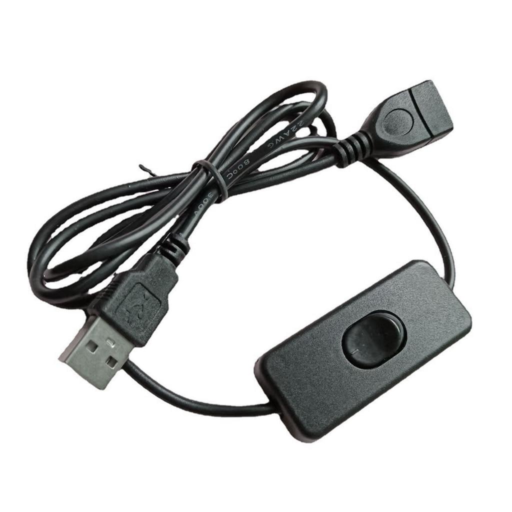 Straight-headed USB2.0 Extension Cord Wire with On Off Switches Support Data Transfer & Power Supply for USB-powered Fan