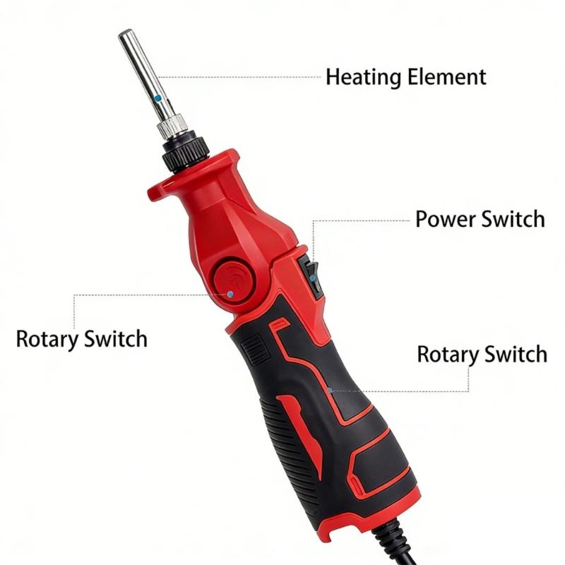 Portable 12V Soldering Iron Set With Double Tips And Wide Temperature Ranges 0-400℃ For DIY Craft And Home Repairs