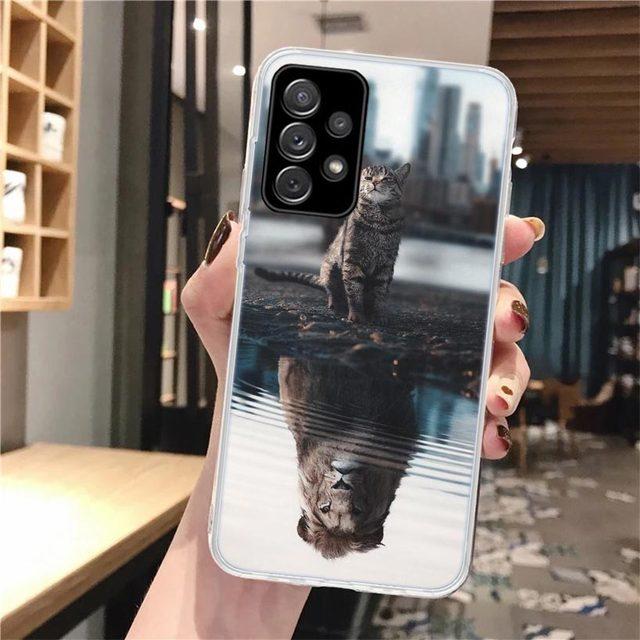 Cool Animal Big Cat Tiger Soft Phone Case For Samsung Galaxy A52 A53 A12 A13 A22 A23 A32 A33 A72 A73 5g A02s A03s A50s Pattern C