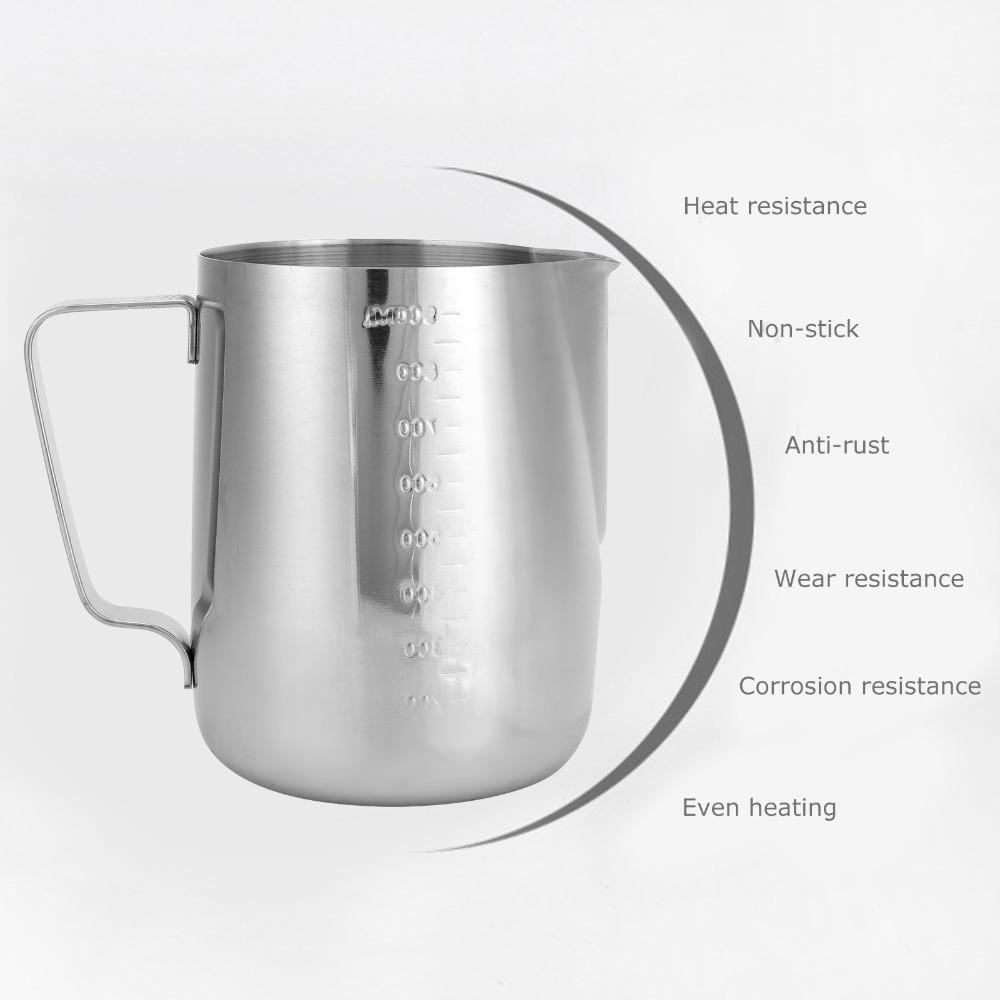 304 Stainless Steel Coffee Latte Cup Stainless Steel Frothing Cup  Cappuccino Making