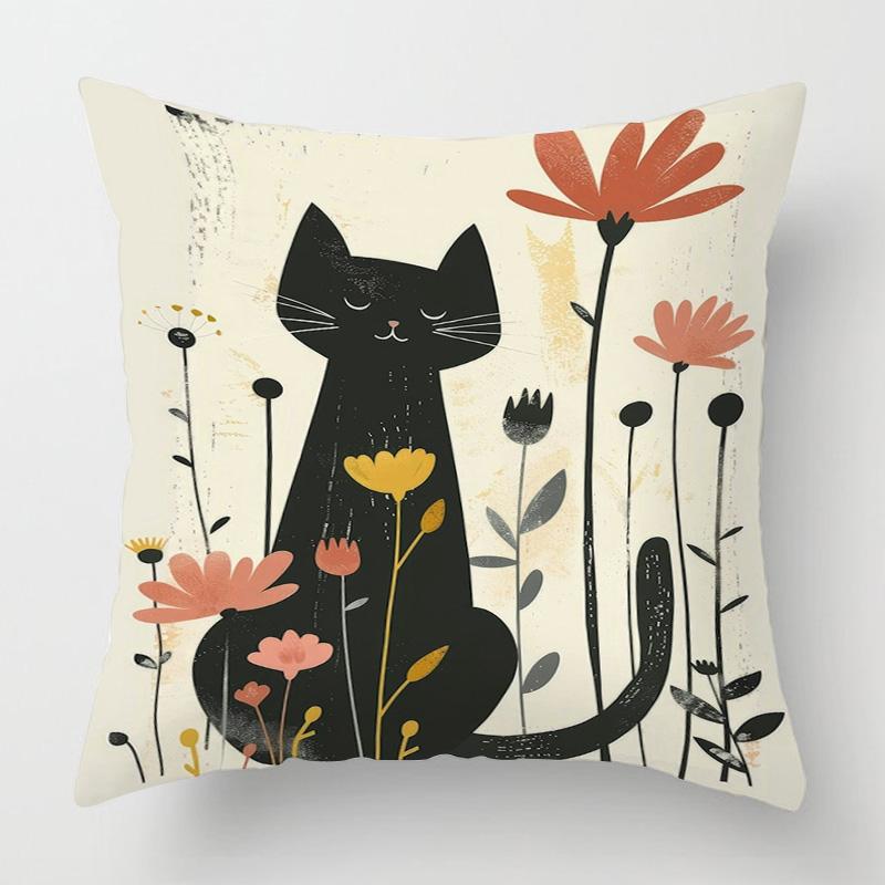 

Чехол для подушки Cloud Animal 45x45 см, короткая бархатная наволочка, милый мультяшный растительный узор, наволочка для подушки 40x40 см, домашний декор 40x40cm