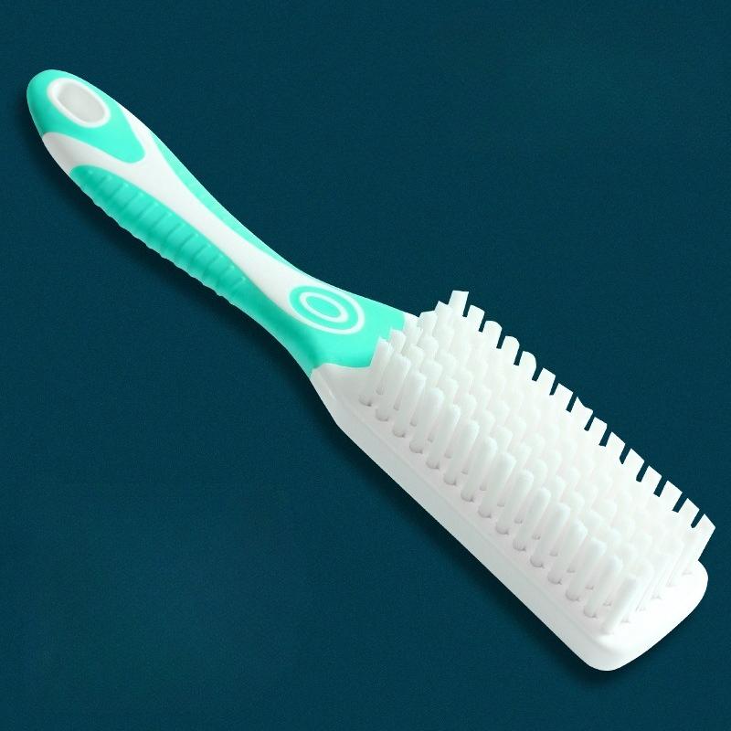 

Shoe brush Silicone lengthened curved non-slip handle Soft hair does not hurt Shoe washing Shoe brush Multi-purpose cleaning brush зелений
