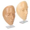 2 Set Makeup Practice Face 5D Silicone Full Face Makeup Mannequin Face with Stand for Emerging