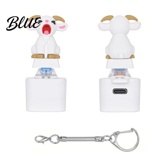 Clicker with Light Sound 1/2/3Pcs Screaming Goat Keyboard Fidget Toy Rechargeable Sheep Finger Toy Sound Animal Push Button Decompression
