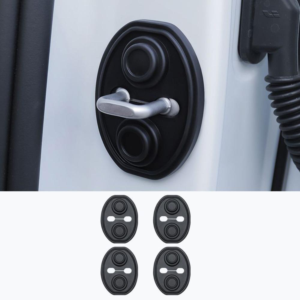 4 st Antikollision Bil Dörrlås Spänne Skydd Silikon Stötdämpning Bil Dörrstängning Stötsäker Kudde Buffertplatta