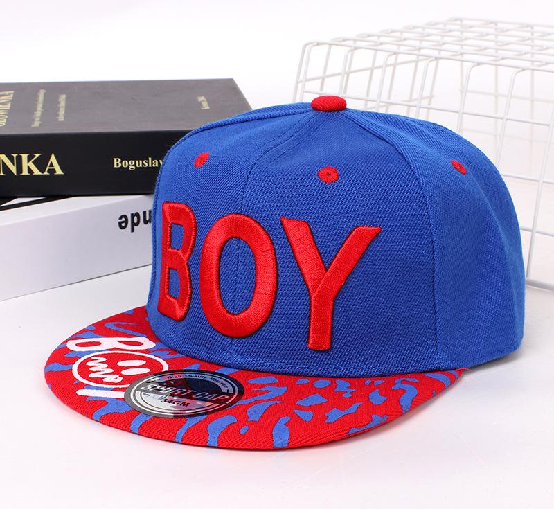 Boy Letter Embroidered Hip Hop Cap Unisex Kids Snapback Cap kids Baseball Cap Sun Hat For girls dance