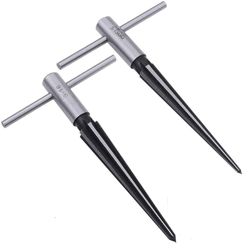 2Pcs 3-13mm/5-16mm Bridge Pin Hole Hand Held Tapered Reamers 6 Fluted Chamfer Reaming Guitar Woodworker Luthier Tool