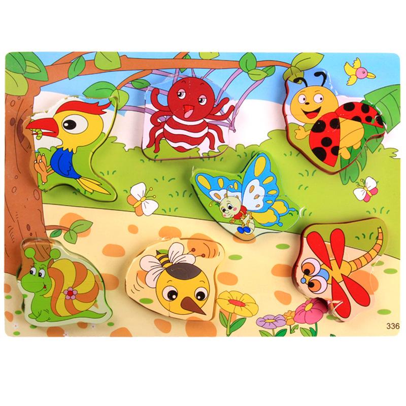 Children's Cartoon Three-Dimensional Puzzle Dinosaur Animal Traffic Shape Pairing Puzzle Toy Gift