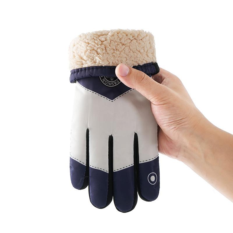 2025 New Winter Unisex Snowboard Ski Gloves PU Leather Non-slip Touch Screen Waterproof Motorcycle Cycling Fleece Warm Snow Glov