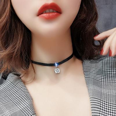 Collar Jewelry Accessories Korean Style Jewelry Women Choker Punk Necklace Glitter Zircon Necklace