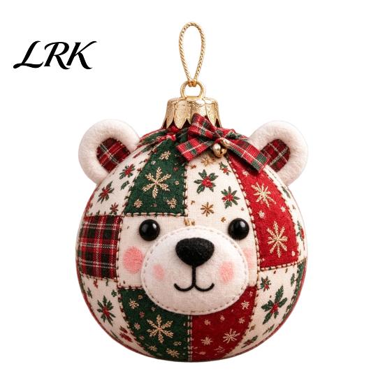 Creative Christmas Activity Kits Patchwork Ball DIY Kit, Fabric Ornament Sewing Xmas Quilting Supplies for Beginners Craft Kit Adults, Handmade