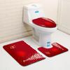 Christmas Bathroom Floor Mat Toilet Three-Piece Set