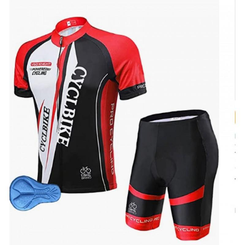 Men Women Cycling Jersey Bib Shorts Set Breathable Quick Dry Bike Outfit Road Mountain Riding
