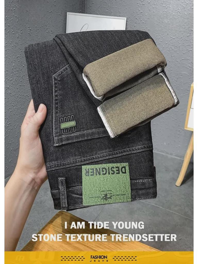 მამაკაცის სლიმ ფით კლასიკური მოდის ბრენდის ჯინსი - ტრენდული, ყველაფერთან შესახამებელი ყოველდღიური შარვალი