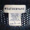 WEATHERVANE 90s Old Overall handle Long sleeve sweater L Navy system knit Men's Used