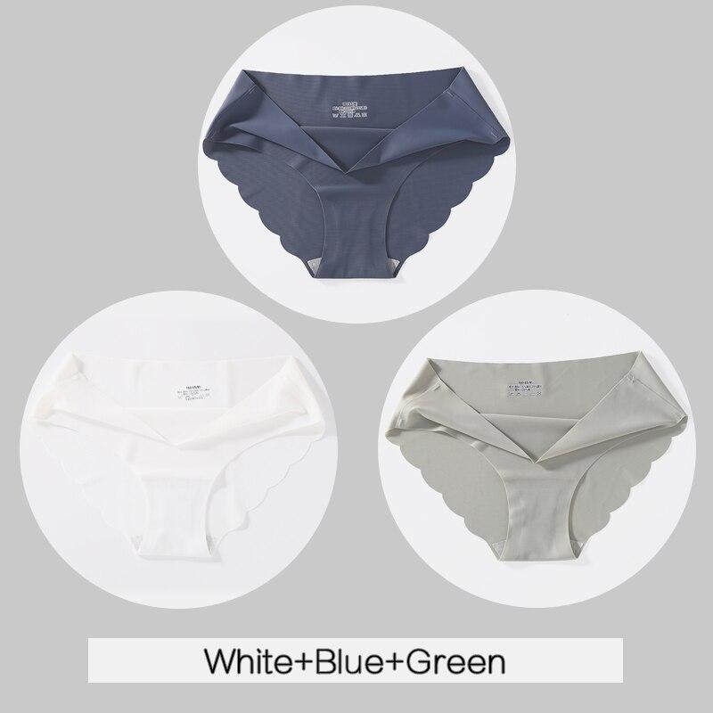 3Pcs Frauen Eis Seide Höschen M-XL Low-rise Briefs Komfortable Damen Nahtlose Unterwäsche Sexy Unterhosen Weibliche Dessous Dessous