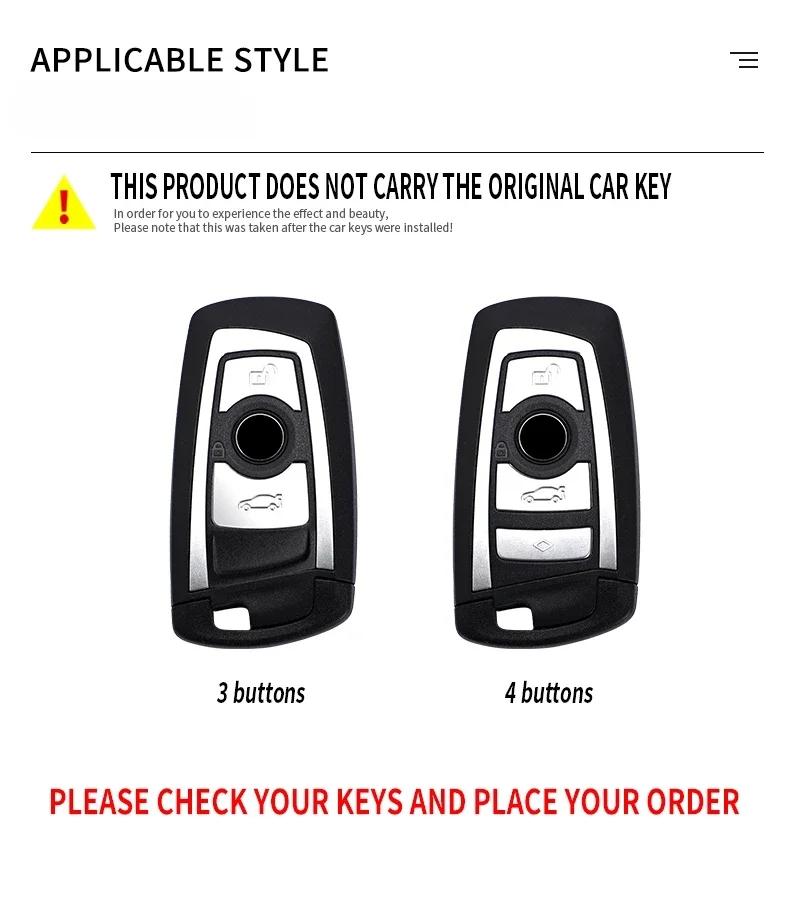 Metal Car Key Cover Fob Case Shell Accessories For Bmw F 3 5 7 Series X3 X5 F10 F20 F30 F40 E90 E92 E93 Cas4 Fem Ews5