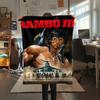 1Pc Rambo First Blood Print Flannel Blanket, High quality Comfortable for All Seasons, Home Decor, Warmth and Comfort, Perfect for Gifts