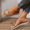 New Style Shoes Women's Buckle Shoes Beach Shoes Soft-soled One-shoulder Flip-flops