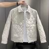 Autumn Men's Diamond-shaped Cotton Jacket Winter Fashion Cotton Jacket Coat 2025