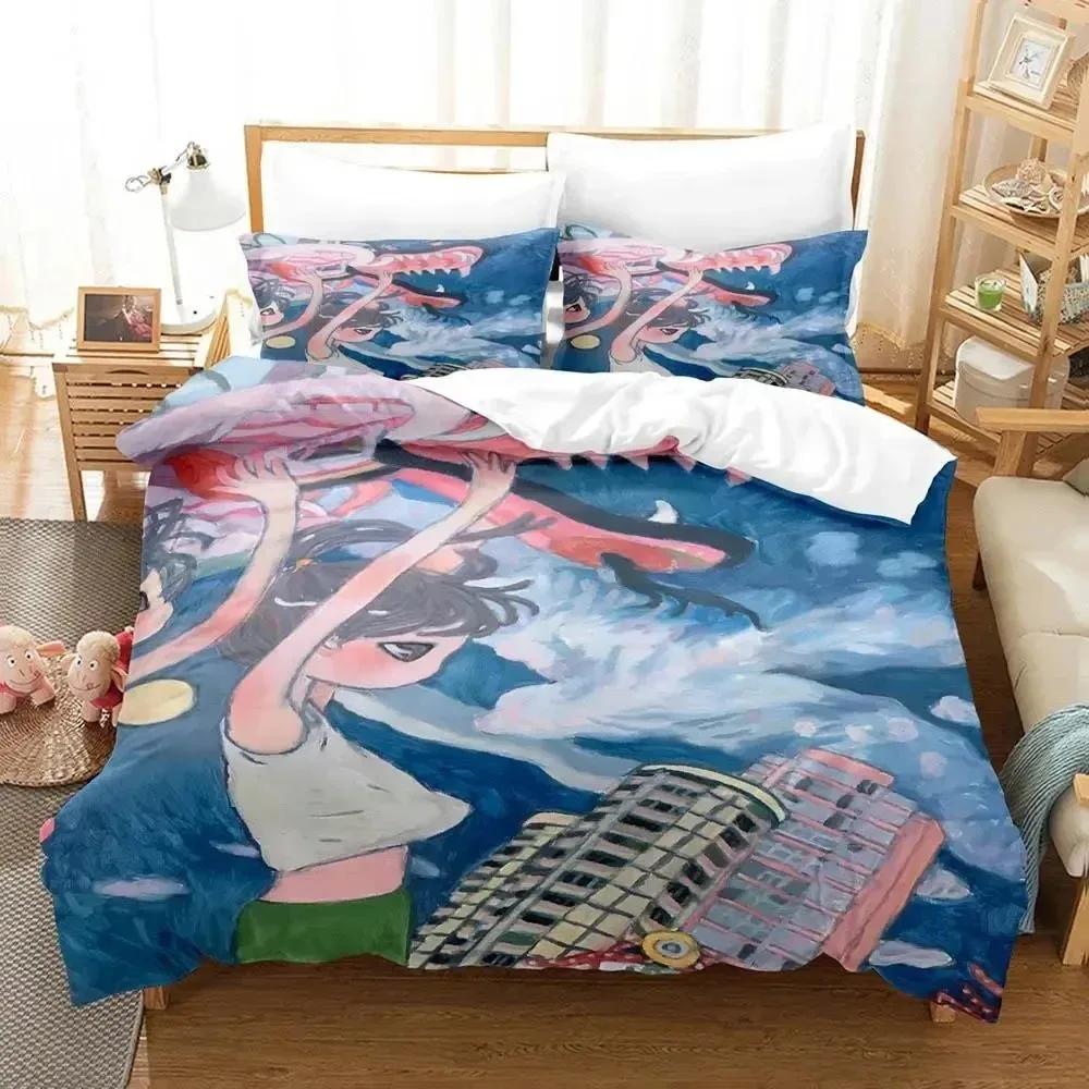 Anime Aya Takano Bedding Set Duvet Cover Bed Set Quilt Cover Pillowcase Comforter King Queen Size Boys Adult Bedding Set
