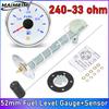 52mm Fuel Level Gauge With Alarm 7 Colors Backlight Pointer Oil Tank Meter 0-190Ohm For Auto Marine Boat Car 12V 24V Fuel Tank