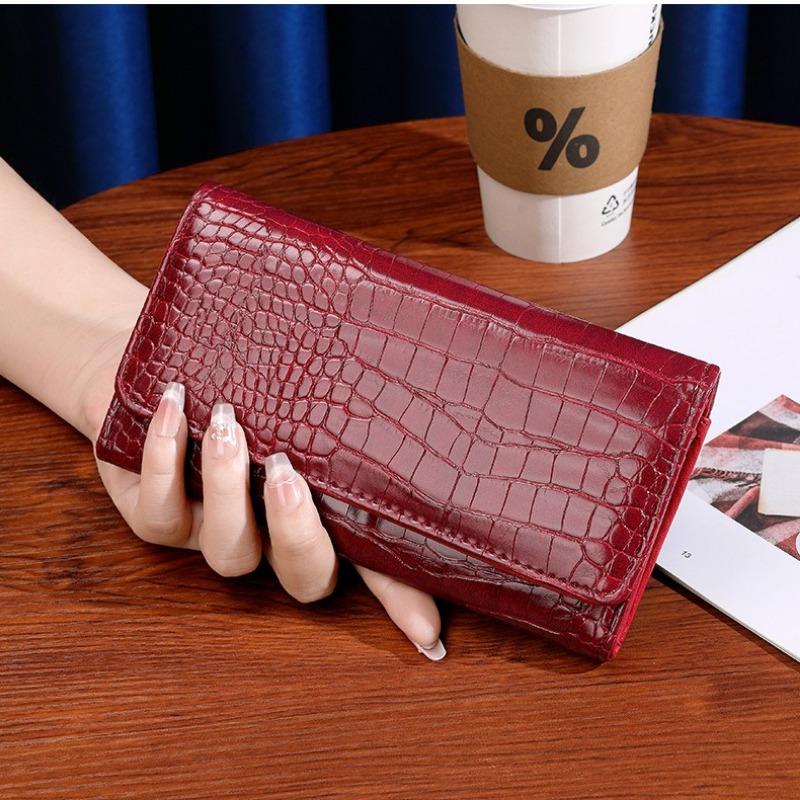 Luxury Crocodile Pattern Long Wallet for Women Large Capacity Clutch Purse Multi Card Holder Phone Wallet Fashion Lady Handbag