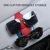 Car sunglasses frame, magnetic leather glasses clip, sun visor, dual card clip, sunglasses frame, and car ticket clip