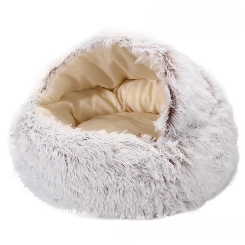 Осенне-зимний теплый полузакрытый круглый кошачий домик-гнездо для домашних кошек, полузакрытый домик для собак, закрытое кошачье гнездо для собак 5XL 100*100CM