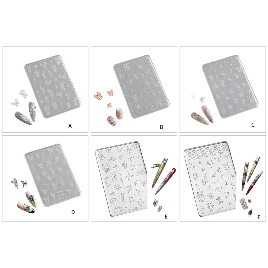 Silikon Nail Art Formen Schmetterling Nail Art Vorlage Formen Silikon Textur für Kosmetikerinnen und Nail Art Lernende