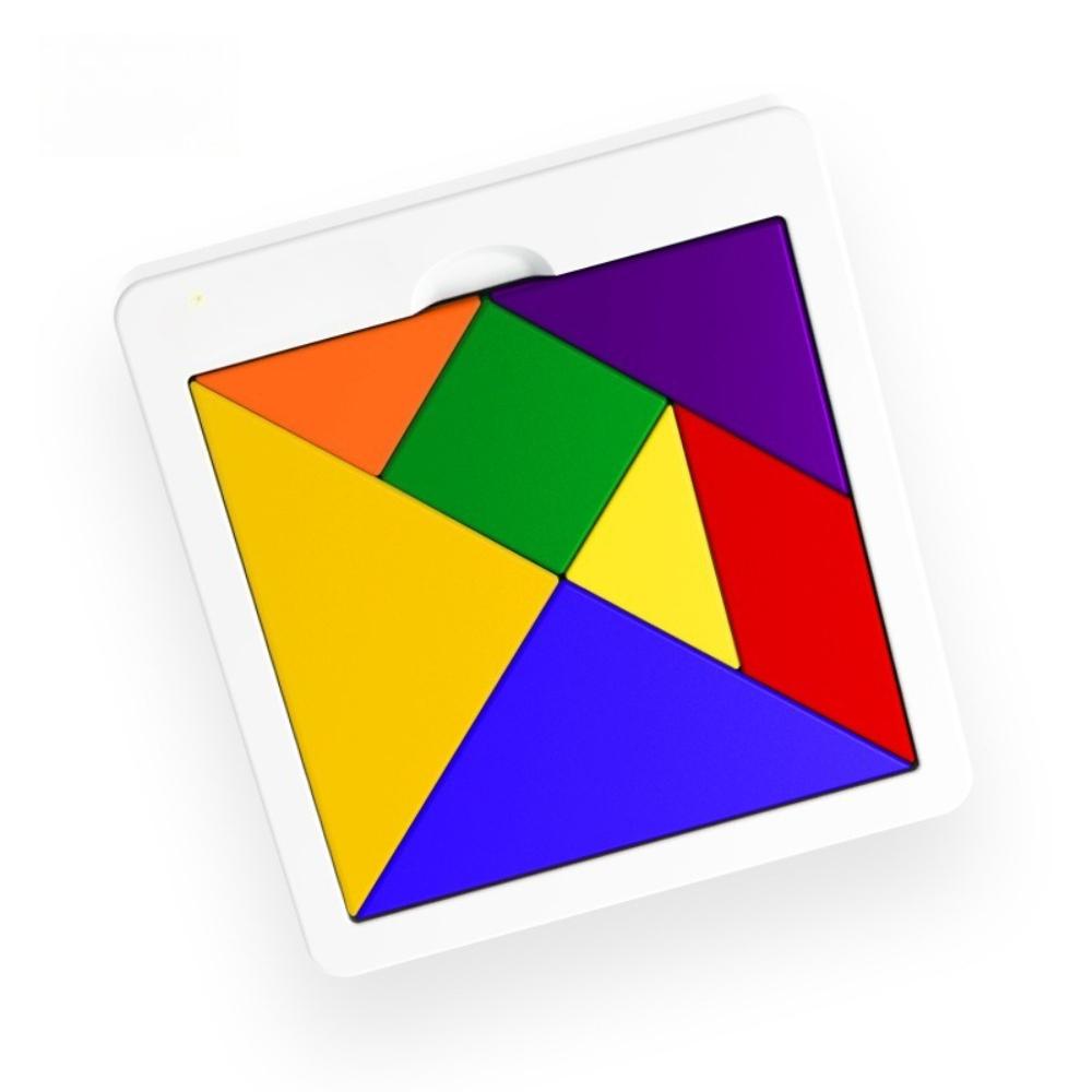 Kids Tangram Puzzle Toy, 7 Pieces Intellectual Jigsaw Board, Educational Montessori Learning Toy for Kindergarten Primary School Students BY-002