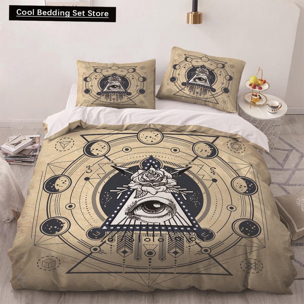 Africa Egypt King Queen Duvet Cover Egyptian Pharaoh Bedding Set for Teens Adults Ancient Frescoes 2/3pcs Polyester Quilt Cover