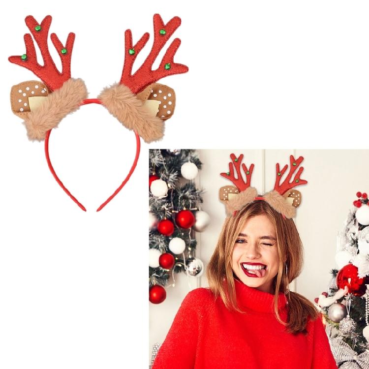 Festival Hirschgeweih Haarschmuck Sicherer Kunststoffrahmen Und Samtbezug Klingelnde Glöckchen Für Weihnachtsaktivität
