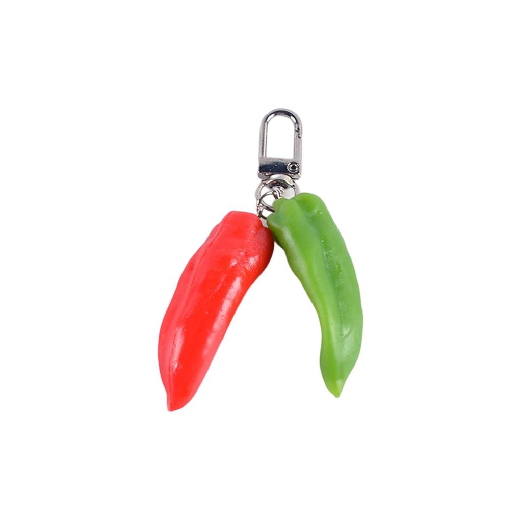 Chain Ring Fashion Chilli Garlic Keychain Bag Portable Pendant Hanging Handbag Holder Wallet Decoration for Woman Man