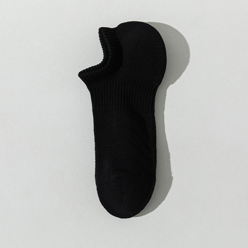 

Летние спортивные носки-следки для мужчин, Антибактериальные, Дезодорирующие, Не образующие катышков, Сетчатые дышащие и влагоотводящие короткие носки для бега и велоспорта 1 pair чёрный