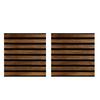 2 Pcs Peel And Wood Grating Stripe Stick Backsplash Tile Self-Adhesive Wallpaper Faux