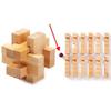 Wooden Brain Teaser for Adults Kids Luban Lock IQ Challenge Puzzles Logic & Problem Solving Skills Educational Toys
